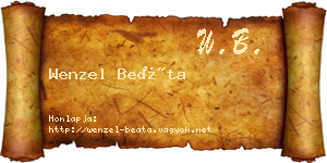Wenzel Beáta névjegykártya